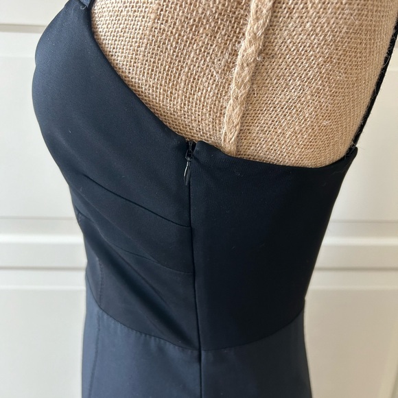 La Ligne Zelda Black Open-back Dress Wool-blend Accordion Pleated Skirt Size 4 - Picture 5 of 12